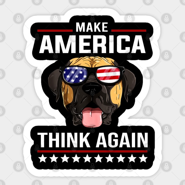 Make America Think Again Sticker by DragonTees